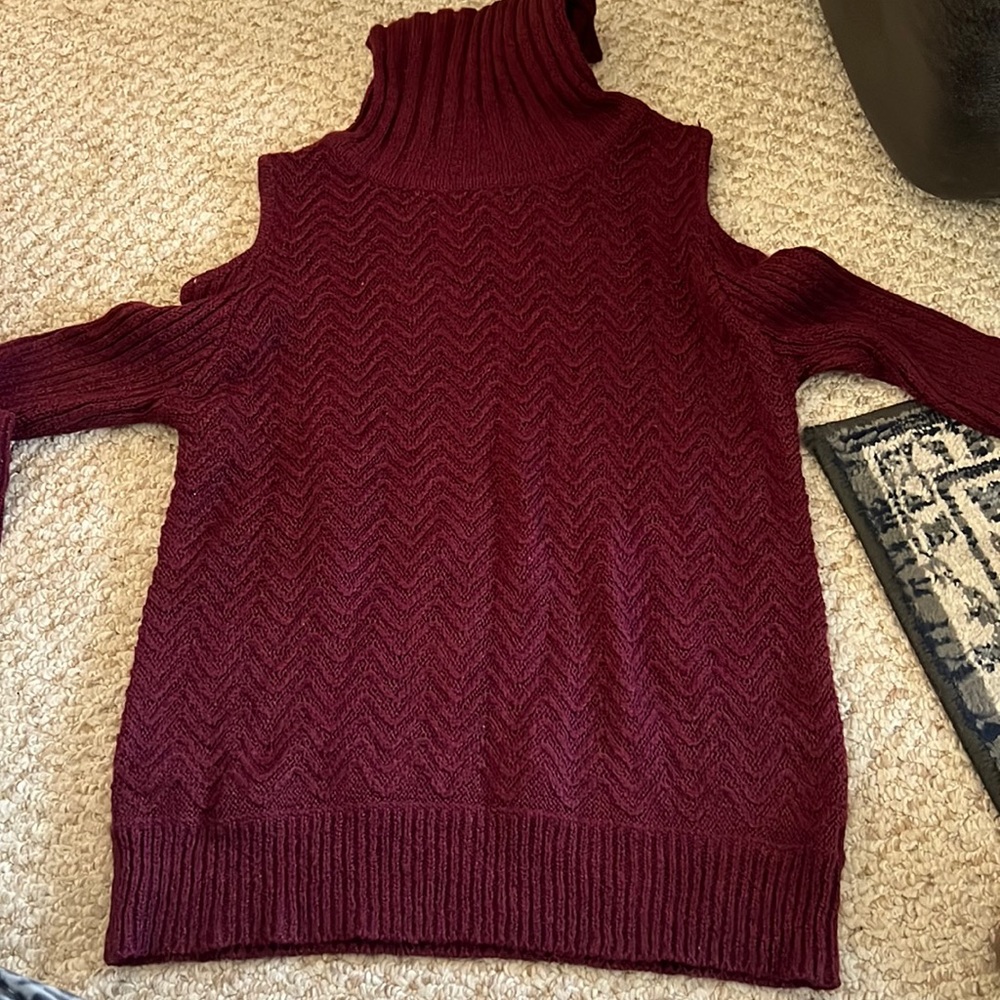 Sweater with Cut Out Shoulders